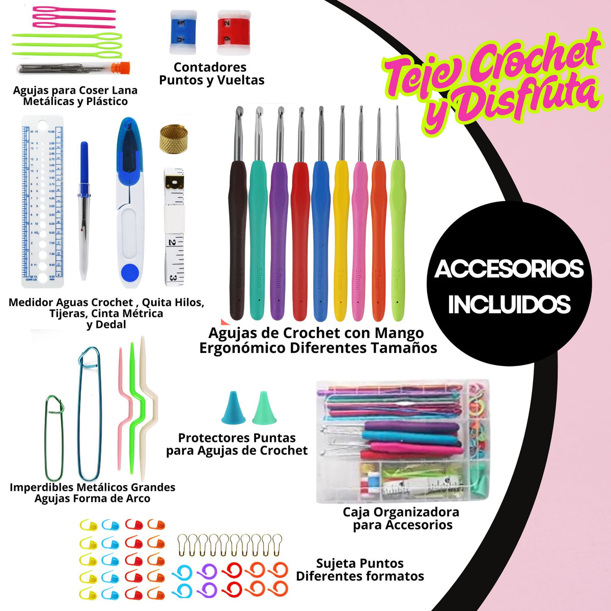 Kit uncinetto da 104 pezzi