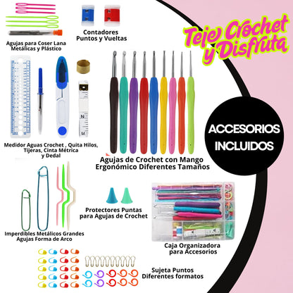 Kit uncinetto da 104 pezzi