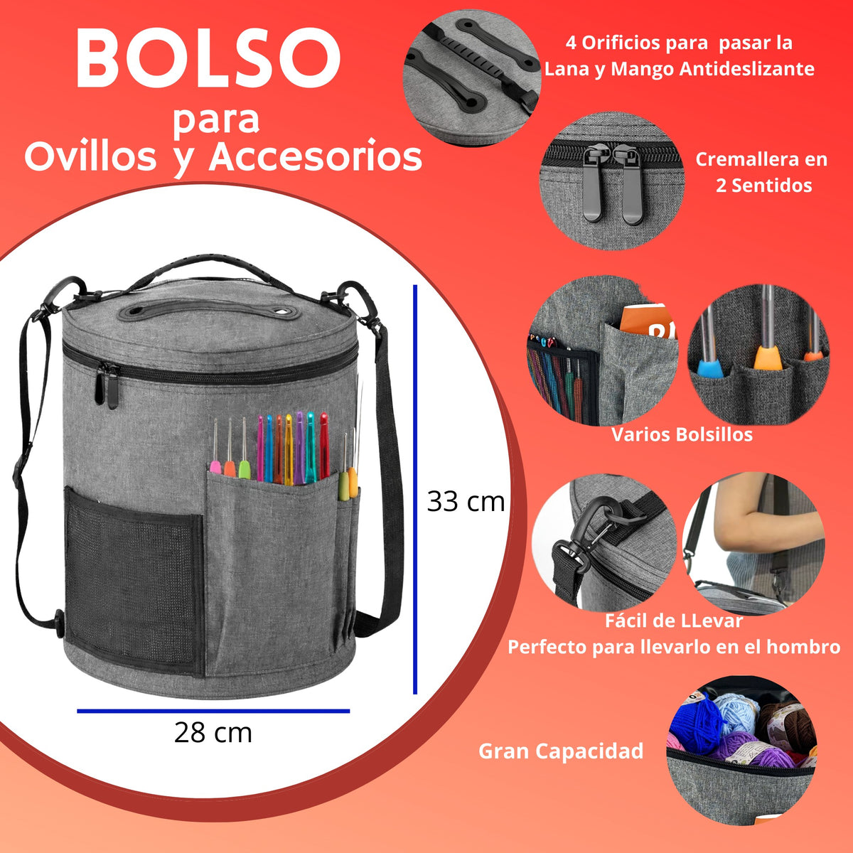 Kit uncinetto da 81 pezzi