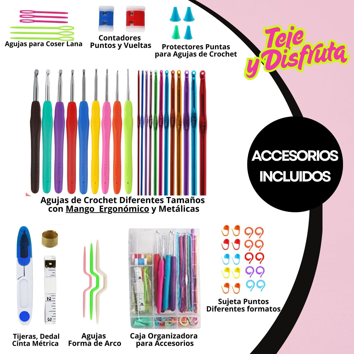 Kit uncinetto da 81 pezzi