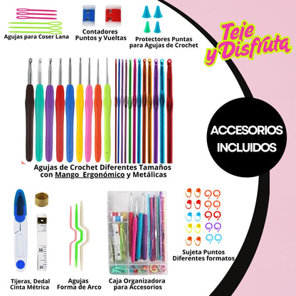 Kit uncinetto da 81 pezzi