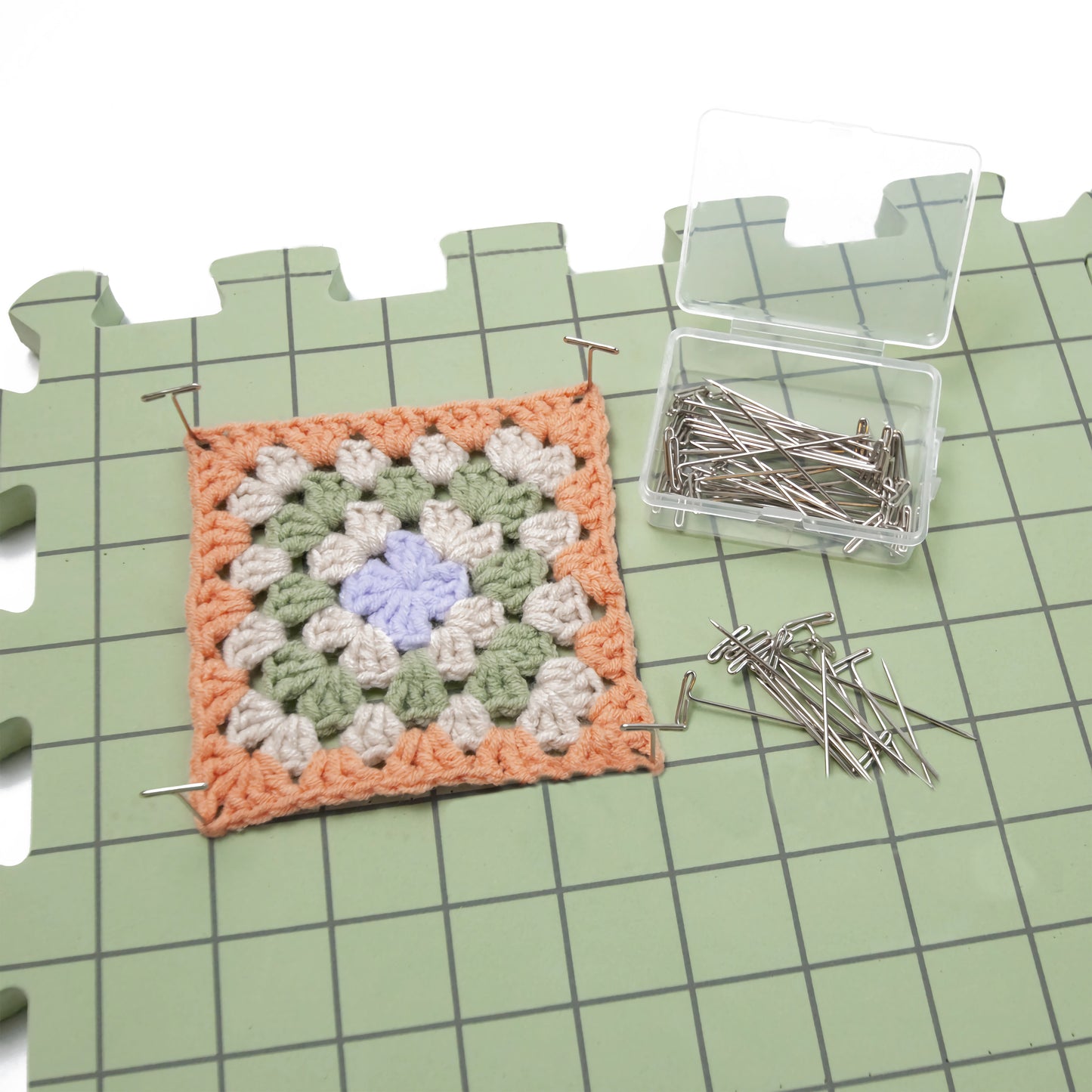 Pack 3 Tableros de Bloqueo encajables para Ganchillo con Peines de Bloqueo y Pines T